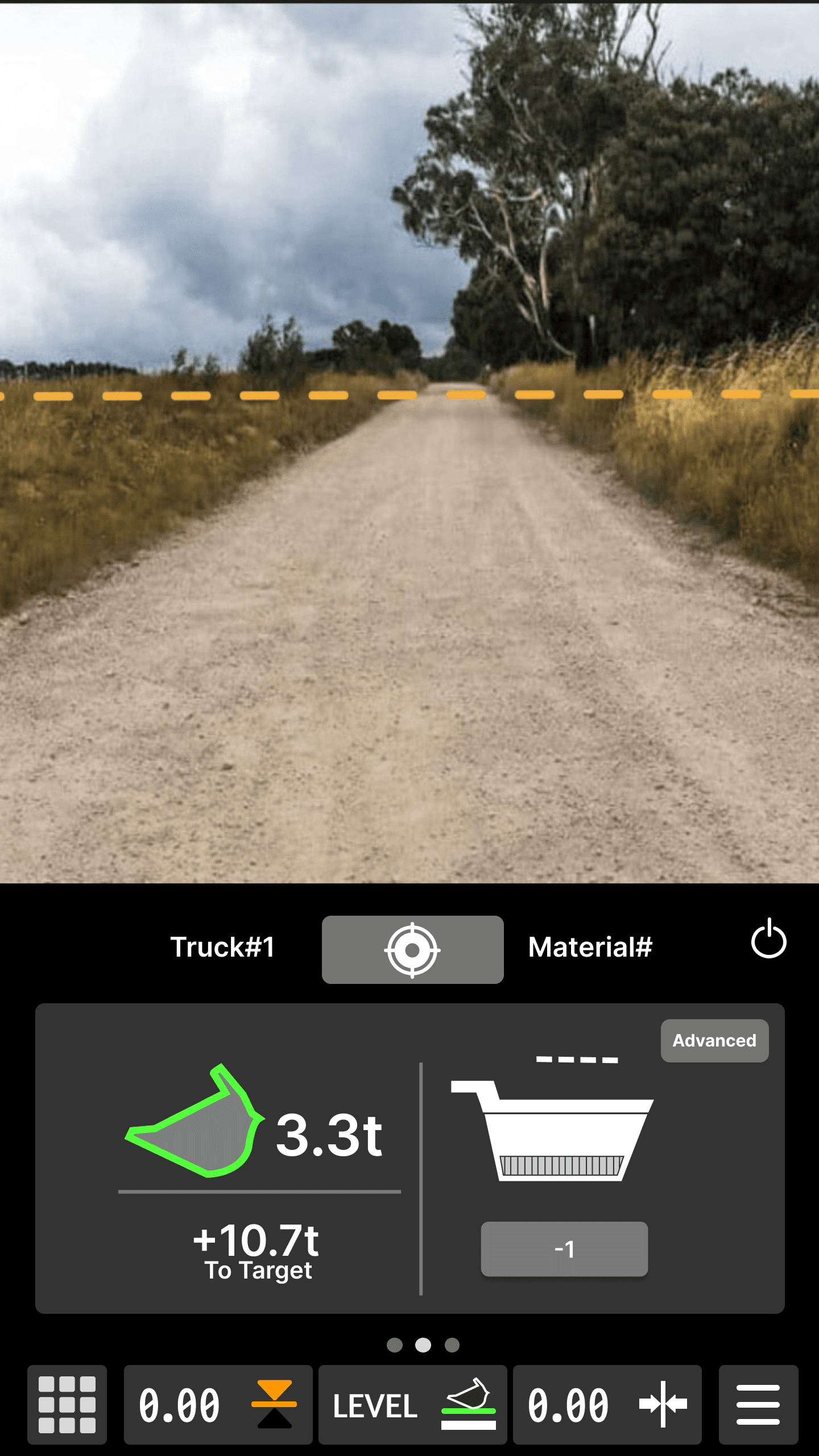 Wheel loader CPM screen