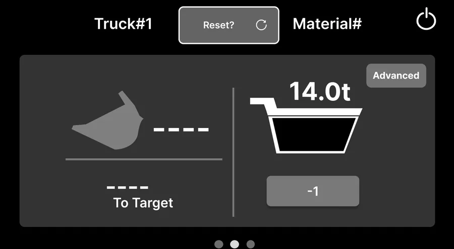 Truck full. One tap resets.
