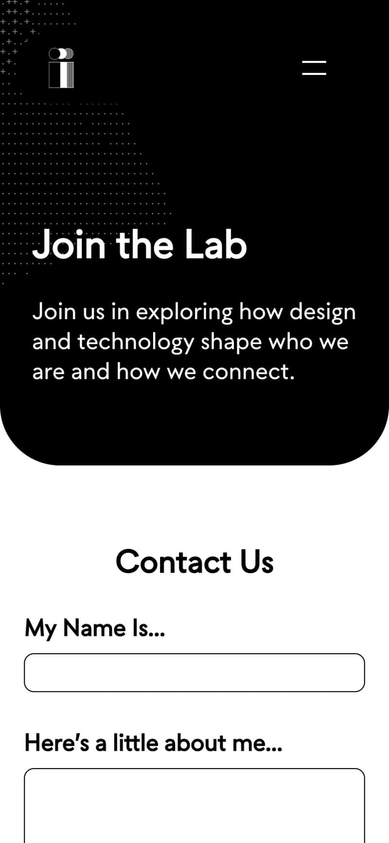 Join the Lab page on mobile.